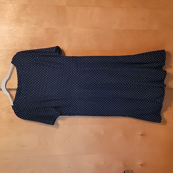 Talbots Blue White Polka Dot Dress - Picture 12 of 12